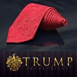 Donald Trump Tie Red Paisley Trump Tie W 4" L 60"
